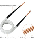 Induction Heater Coil Kit For Magnetic Heater Set With 8 Coils And 2 Free Forming Copper Wires 1200C Heat Resistant close-up