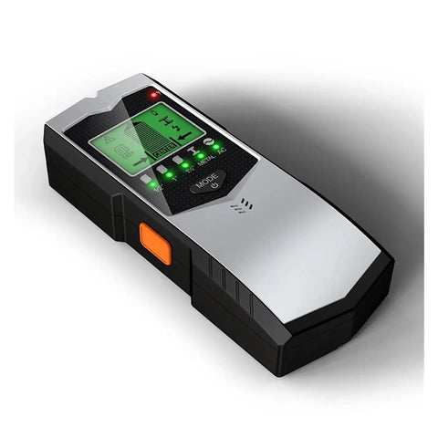 Badass 5 In 1 Wall Scanner Stud Finder Metal Detector AC Wire Tracer Cable Locator Depth Gauge with digital display and buttons.