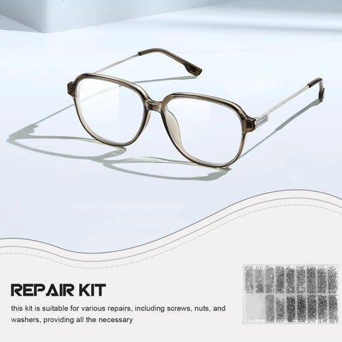 Heavy Duty Stainless Steel Eyeglass Repair Screws Kit With Slick Magnetic Screwdriver And 1000 Piece Legit Watch Hardware Set For Quick Fixes And Portable Everyday Carry with eyeglasses and hardware.