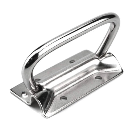 Stainless Steel Toolbox Pull Handles Set 4 Inch For Lifting Doors And Chest Covers Pack Of 2 Silver Durable Mounting Hardware