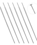 Six Pack 20G Piercing Taper Insertion Tool Set for Flat Back Earrings, stainless steel 0.8mm tapers, side view