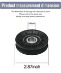 Top Tier GX20286 And GX20287 Grass Mower Belt V Idler Pulley Kits That Are Totally Compatible With John 102 To D170 Models For A Smooth Ride, black plastic pulley, 2.87 inch