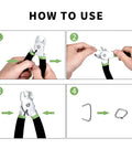How to use All In One 270 Piece Hog Ring Pliers Kit With Galvanized Rings for upholstery and DIY projects.