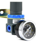 Mini Air Regulator With Gauge 1/4 Inch NPT Thread For Air Compressor And Air Tools, Precise 0-145 PSI Pressure Control