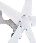 400W 12V Wind Turbine Kit With Five Blades And Charge Controller For Marine RV Or Home Use, close-up of blades and hub