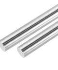 2 Pcs Linear Motion Rods 4mm OD 300mm Length Steel Rod Shafts For CNC And 3D Printer Guides, Smooth Precision Shafts For Accurate Linear Movement And Durable Mill Grade Steel, close-up of two polished rods