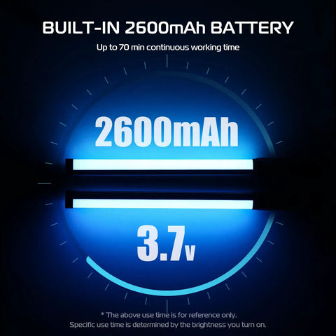 2600mAh battery display for Handheld Light Wand With 360 Degree RGB LED Video Light Stick For Photography And Vlogging