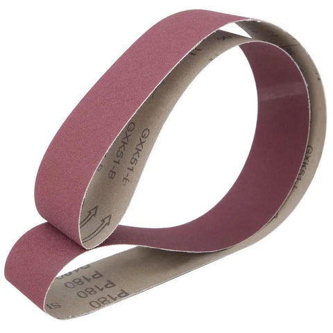 Beast Mode Heavy Duty Ten Pack Abrasive Sanding Belts For Circular Grinding And Quick Smoothing Aluminum Oxide 1220X50Mm Grit 120 roll on work bench