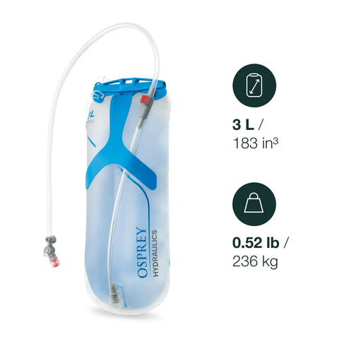 3L Hydration Reservoir For Backpacks With Bite Valve, BPA Free Leakproof Hydration Bladder, QuickConnect And Slide Seal, Trail Ready