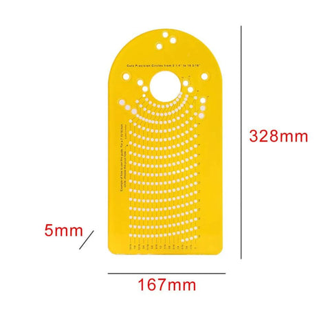 Yellow Pro Circle Cutting Jig For Wood Router, Precision Circle Cutter Guide For Speaker Cutouts And Plunge Routers, DIY