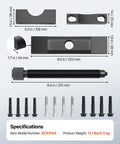Beefed-Up Heavy Duty Yoke Puller Kit For Class 6-8 Trucks And Equipment, showing bolts and components dimensions