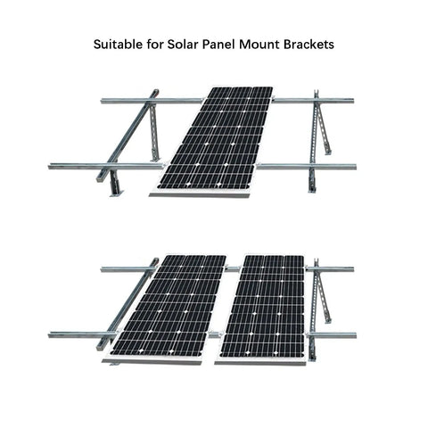 Built Like A Tank 304 Stainless Steel T Track U Channel Mounting Rails For Drill Press Tables Router Workbenches Hassle Free Workshop Upgrade 59 Inch Pair attached to solar panel brackets.