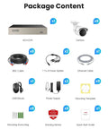 All In One Home Security System With 8 Outdoor AI Human And Vehicle Detection Cameras Night Vision 8 Channel H265 Plus DVR package