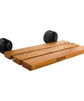 20 Inch Teak Folding Shower Seat Wall Mounted Fold Down Bench For Small Shower Spaces No Frills Heavy Duty Teak Wood Stool
