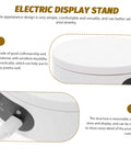 Electric Turntable Display Plate And Rotating Stand For Jewelry Show Photography Prop with white ABS surface.