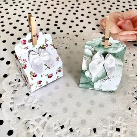 Metal Cutting Dies Set For DIY Scrapbooking Cards Gift Box Embossing Stencil Kit featuring floral and bow designs on a doily.