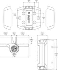Workhorse Heavy Duty Gate Hinges With No Sweat Tension Adjustment For Pool Safety And High Traffic Fences technical drawing with dimensions