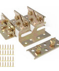 Beefy Bed Rail Brackets 4-Piece Set Universal Wood Bed Frame Hardware Galvanized Steel Reinforcement Kit for slats and rails