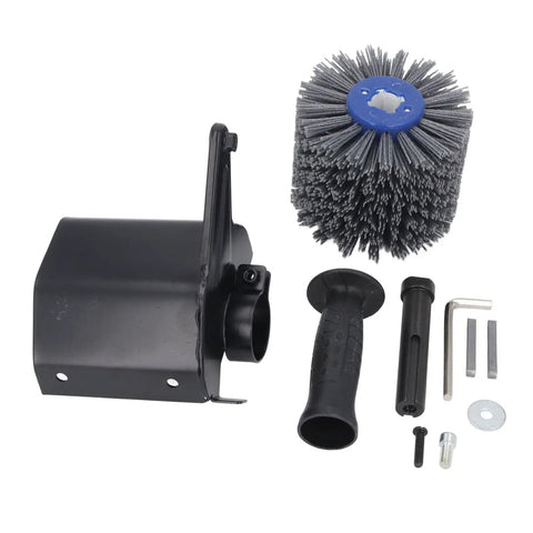 Grinder To Polisher Conversion Kit With Pro Grade M14 Handle And Wire Drawing Attachment Burnishing Wheel And Polishing Tool Set