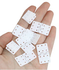 Hand holding 24 Pack Pinned Nylon Hinges For RC Aircraft And Fixed Wing Models, 16x29 Mm Foldable Hinges With 30 Degree Angle