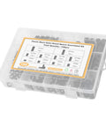 Nylon Spacers Assortment Kit With 150 Pieces For Electronics, PCBs And 3D Printing, Heat And Abrasion Resistant Standoffs, 10 Sizes From 3mm To 25mm, Comes In A Handy Storage Box. clear organizer box with black nylon round spacers