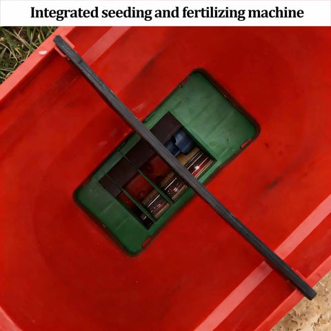Hand Push Garden Seeder Walk Behind Row Planter Manual Seeder Machine With Large Capacity Seed And Fertilizer Spreader