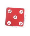 Red rubber Multi Purpose Fencing Target For Indoor Practice, 33cm square with numbered circles, suitable for backyard or dojo training.