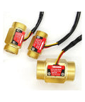 Brass Hall Flow Sensor Water Flowmeter With Pulse Output For One Half Inch, Three Quarter Inch And One Inch NPT Fittings