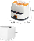 Heavy Duty Optical Frame Warmer And Hot Air Eyeglasses Heater Featuring 550W Ceramic Heating with control dial and dimensions.