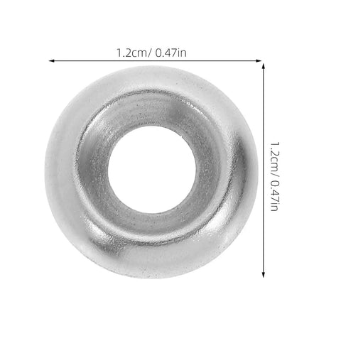 Stainless Steel Flat Countersunk Washer Kit 100 Piece Set For Deck Screws And Equipment DIY Friendly Built To Last Reduces Deformation Great For Furniture Hardware And Wood Projects Silver Finish, 1.2cm washer