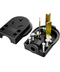 Beefy 50 Amp 125 250V Dryer And Range Power Plug 10 To 50P 3 Pole 3 Wire Grounding Straight Blade Rewireable AC Outlet components