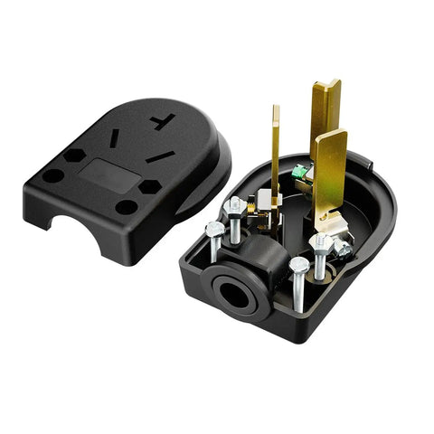 Beefy 50 Amp 125 250V Dryer And Range Power Plug 10 To 50P 3 Pole 3 Wire Grounding Straight Blade Rewireable AC Outlet components