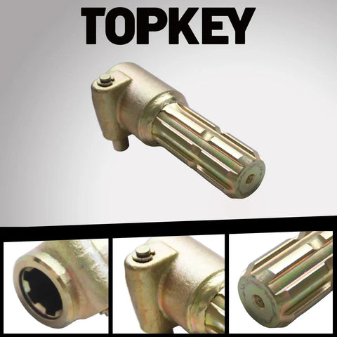Heavy Duty PTO Extender Adapter Converts 1-3/8 Inch 6 Spline Female To 1-1/2 Inch 8 Spline Male Quick Connect design.