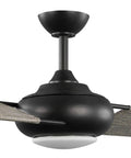 Edisto 54 Inch Indoor Outdoor Ceiling Fan With Two Canvas Wrapped Blades, UV Inhibitors, Charcoal Finish, close up view