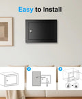 Instructions for installing Compact 1.8 Cubic Fireproof Safe For Home Use With Digital Keypad And Waterproof Design in wall.