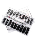 Miniature Screw Set With 18 Sizes, Flat Head Screws, Clear Storage Case, Built For DIYers, Plumbers, And Assembly Pros