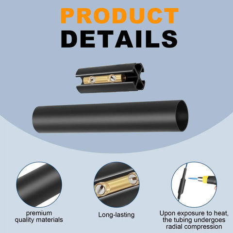 Heavy Duty Underground Wire Splice Kit For 14/3 To 8/3 UF Cables 600V Direct Burial With Waterproof Heat Shrink Connectors