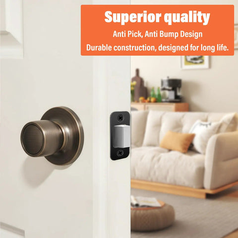 Four Pack Deadbolt Strike Plate 1 Inch By 2 And A Quarter Inch Round Corner With Screws Matte Black Stainless Steel installed on white door