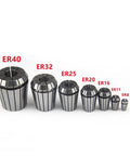 Ultra Accurate Spring Collet ER16 4mm For CNC Router Precision Clamping Engraving Mill Tool Holder High Quality Alloy Steel With Tight Tolerances displayed among various sizes.