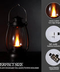 5.1 Inch Mini Lanterns Six Pack LED Candle Lanterns for Indoor Outdoor Decor with flickering warm flame design and batteries