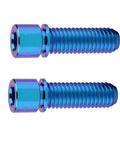 Titanium Bike Stem Bolts M7 X 25Mm With Washers Allen Head 4 Pack Blue Ti Alloy Grade 5 Ultra Lightweight And Corrosion Resistant