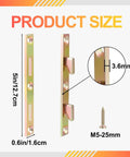 Heavy Duty Bed Rail Fasteners Five Inch Mortise Bracket Set Of Four Wood Bed Frames Solid Zinc Coated Steel Hardware dimensions 5in by 0.6in.