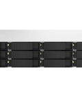 Top Shelf Eighteen Bay Rack Mount Nas Server with Intel Xeon E2336 Six Core Processor and Thirty Two Gb ECC Ram, front view.