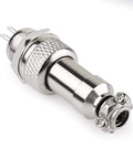 GX12 2 Pin Panel Mount Circular Metal Aviation Connector Adapters Male And Female Plug Socket With Waterproof Cap 5 Pieces