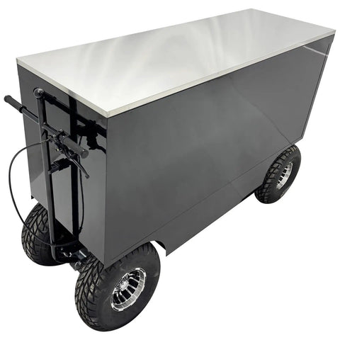Badass Heavy Duty 500kg Rolling Toolbox With 7 Drawers Off Road Tires Racing Pit Wagon Cart featuring sleek black finish and durable wheels.
