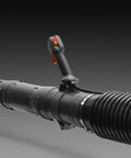 Close-up of nozzle on Beast Gas Backpack Leaf Blower With 75.6cc 4.59-HP 2-Cycle Power, showcasing ergonomic design.
