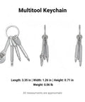 Go To Everyday Carry Keychain Multitool With Bottle Opener And Mini Wrench, Durable Zinc Alloy, compact pocket tool in silver finish
