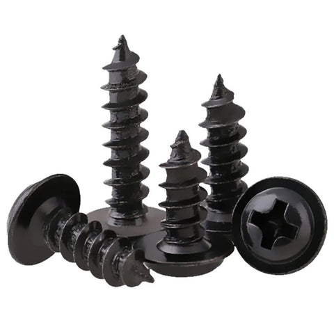 420 Piece Self Tapping Wood Screw Kit With 13 Sizes M2 M3 M4 Phillips Truss Wafer Pan Head Screws In Black Carbon Steel For Wood Plastic And Soft Metal Handy DIY Projects And Home Repairs