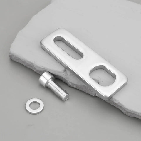 16mm Electric Bike Torque Arm Flat Pad Set For Electric Scooters, Includes 61x21x5mm And 16x12mm Mounting Pads, Easy Install, Durable Steel Construction, Stable Motor Alignment, Dope Upgrade, silver torque arm pad with bolt and washer