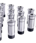 15 Piece 5C Precision Round Collets Set One Eighth To One Inch By Sixteenths Hardened and Ground for Milling Lathe Machining, Shop Ready Pro Grade Ultra Durable with Tight TIR Tolerance 0.0005 Inches, Chuck Protection and High Rigidity., 5C steel round collets set with size markings